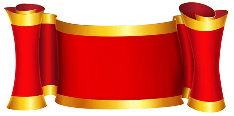 Red Gold Banner PNG Clip Art Image Free Clip Art Gold Banner Clip Art