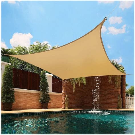 Sun Shade Sail With Light Waterproof Shade Sail 90 Uv Block For