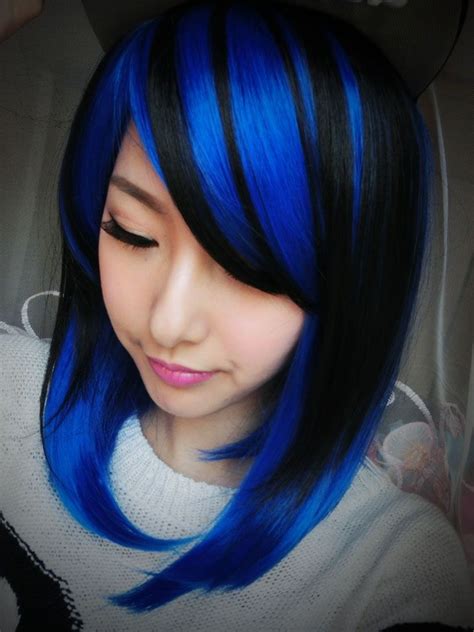 Pics Of Blue Black Hair With Light Blue Streaks Light Blue
