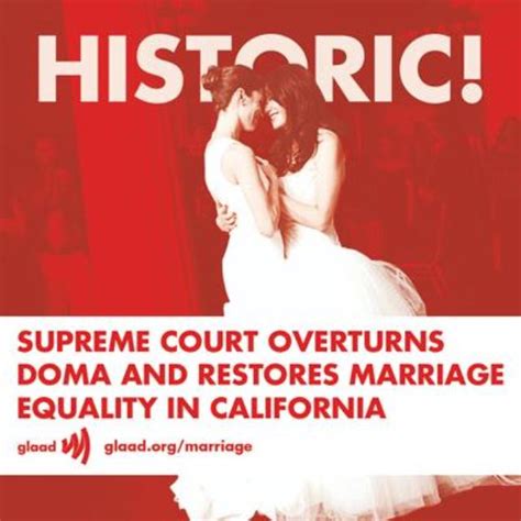 United States Supreme Court Strikes Down Doma Restores Marriage Equality In