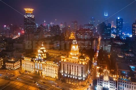 Shanghai Aerial Night View Songquan Photography