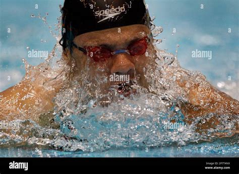 Felipe Silva From Brazil Swims A Mens 100 Meters Breaststroke Heat At