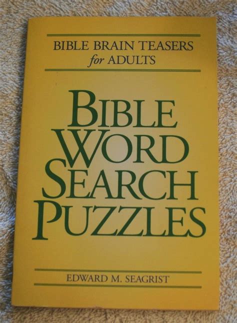 Bible Word Search Puzzles Bible Brain Teasers For Adults Seagrist