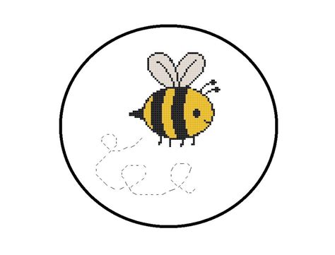 Baby Bumble Bee Cross Stitch Pattern Pdf Chart Instant Etsy