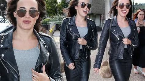 Stephanie Davis Looks More Carefree Than Ever During A Leather Clad Outing In London Mirror Online