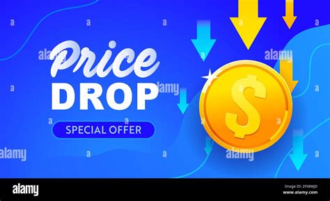 Price Drop Banner Design Low Price Poster Cheap Vector Template