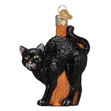 Scaredy Cat Ornament Old World Christmas Ornaments Cat Ornament Old