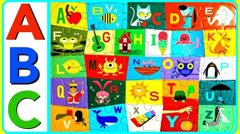 Learn Abc Alphabet With Fun Abc Puzzle Abc Alphabet Learning Youtube