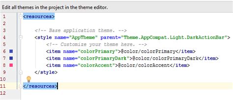 Android Studio Layout Theme Selection Where Is This Data Stored