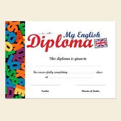 Esl english language programs & career programs start monthly. My english diploma 1 | Education english, English, Teaching