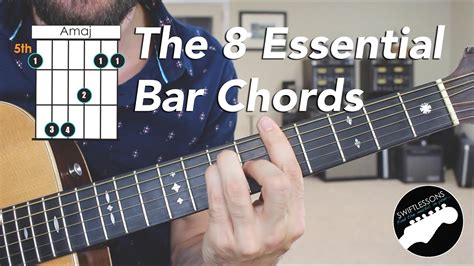 The 8 Essential Bar Chord Shapes Easy Beginner Guitar Lesson Acordes