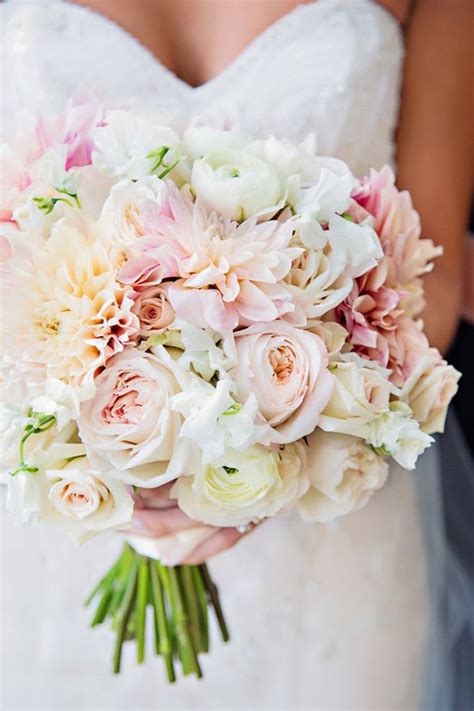 Here comes the bride, unforgettable fall bouquet and all. blush roses and dahlias wedding bouquet | Deer Pearl Flowers