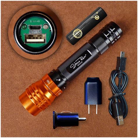 Stone River Gear Adjustable Focus Rechargeable Usb Led Flashlight