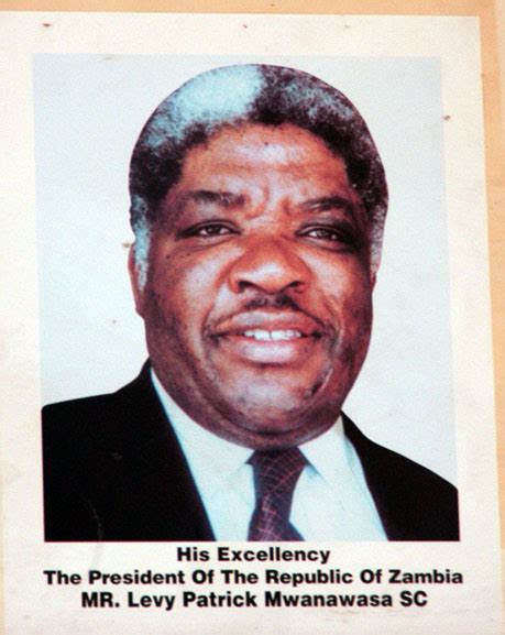 The President Of Zambia Mr Levy Patrick Mwanawasa Photo Brian