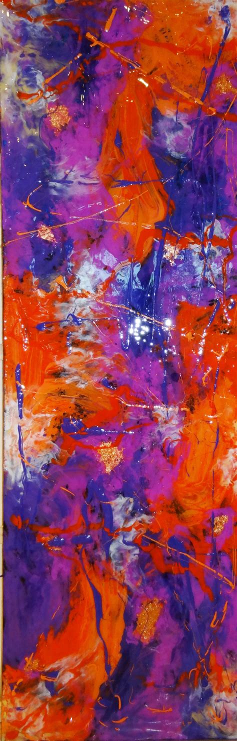 Share purple and orange with your friends. Purple & Orange, Diptych, (2) 60" x 20" | Purple art ...