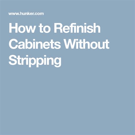 (see below for a shopping list, tools, and steps.)subscribe to this old house. How to Refinish Cabinets Without Stripping | Cabinet ...