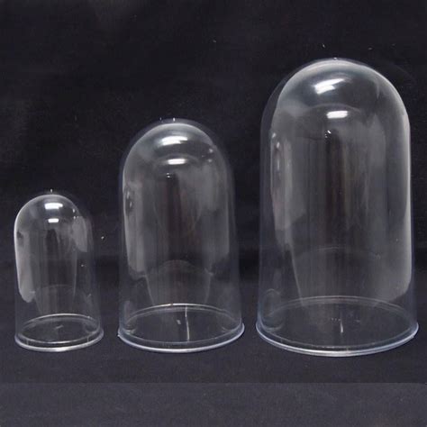 Plastic Dome Display Case W Clear Base 4 Inch Small