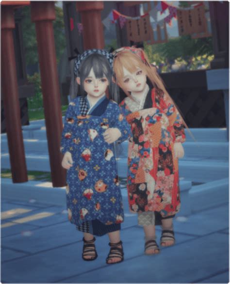Toddler Japanese Traditional Costume For The Sims 4 Spring4sims