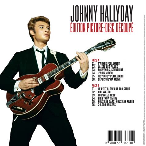 Johnny Hallyday Johnny Picture Disc Découpé Vinyle
