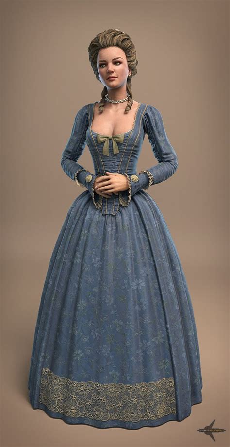 18th Century Woman By Sandpiper 3d In 2019 18th Century Dress 18th