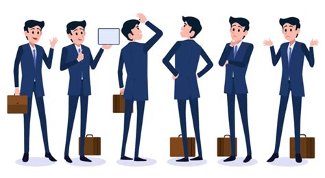 Male Character Set Vector Hd Images Male Business Character Vector Set