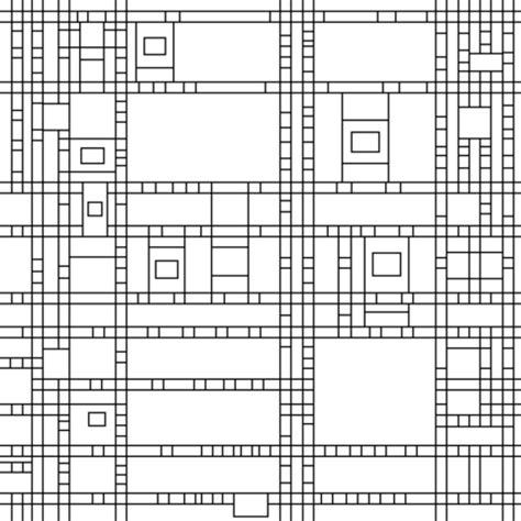 Piet mondrian art activity | explore 2d shapes and patterns. Broadway Boogie Woogie by Piet Mondrian coloring page ...
