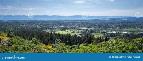 View On Green Valley With Mountain In Backdrop Stock Image Image Of