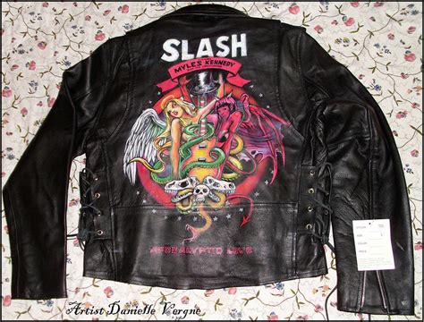 Slash Leather Jacket Painting By Danielle Vergne Pixels