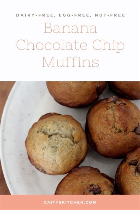Allergy Friendly Banana Chocolate Chip Muffins Caity S Kitchen