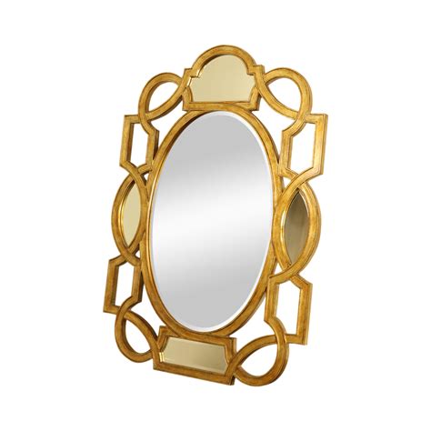 classic modern style silver gilt frame wall mirror chairish