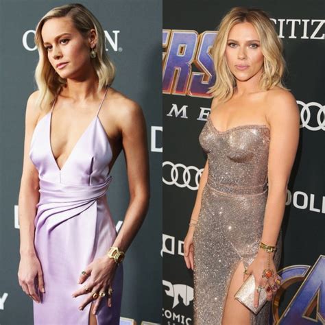 Brie Larson E Scarlett Johansson Brilham Em Estreia De Avengers Ultimato Vogue Gente