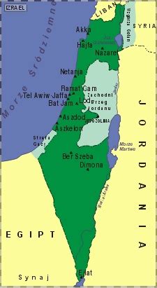 Izrael mapa samochodowa w skali: Ziemia Biblii