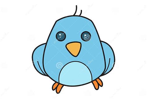 Illustration Of Cute Cartoon Bird Stock Vector Illustration Of Blue