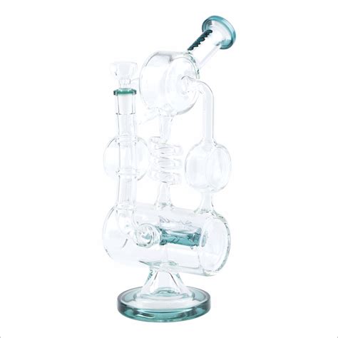 Kapow THICK Lookah® 13" Inline Coil Recycler BONG Glass Water Pipe