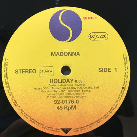 Madonna Holiday 1983 Vinyl Discogs
