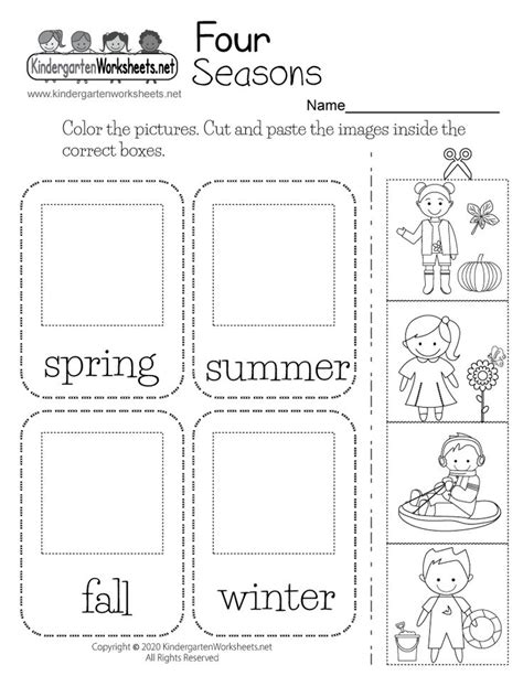 Free Printable Seasons Of The Year Worksheets For Preschool