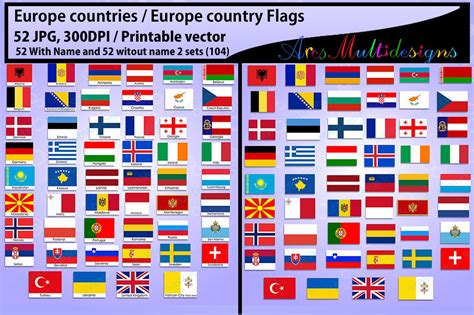 Europe Countries Europe Country Flags Country Flag 300dpi