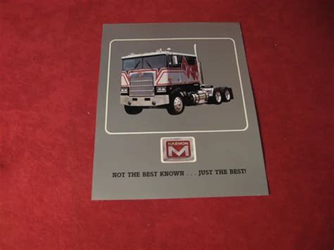 1980s Marmon Truck Rig Semi Sales Sheet Brochure Booklet Book Catalog