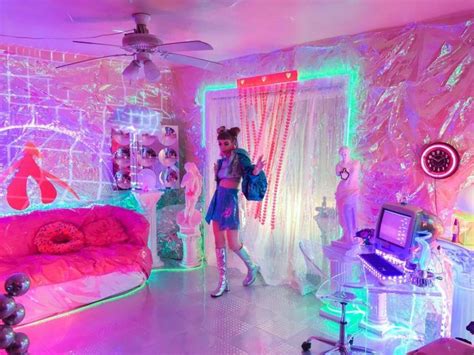 Interior Enchanting Rainbow Shine Iridescent And Holographic Decor Room