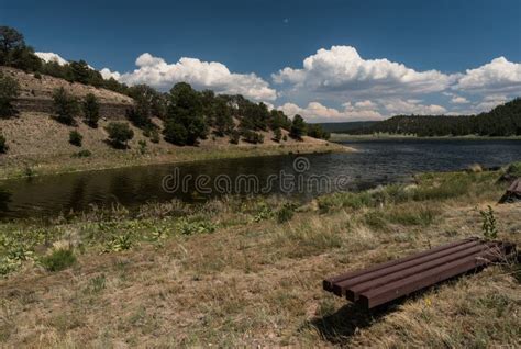 View From The Bench Quemado Lake Nm Stock Image Image Of Camping