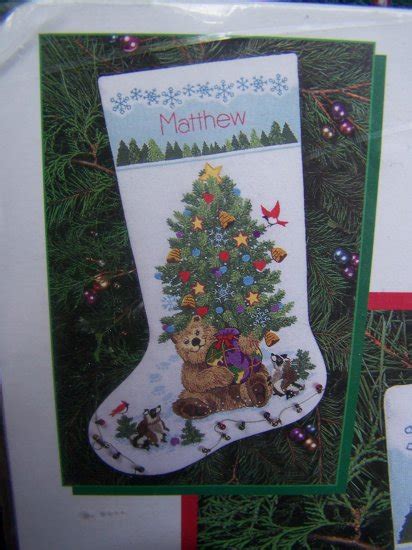 Crewel Embroidery Christmas Stocking Kit Wool Yarn Teddys T