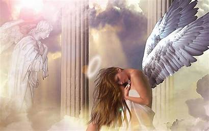 Angel Wings Background Angels Praying Wallpapers Desktop