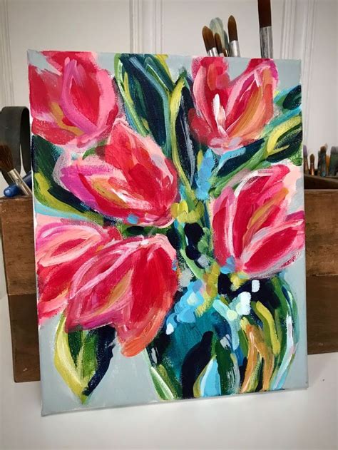 Learn How To Paint Flowers On Canvas With Acrylics The Easy Way Step By