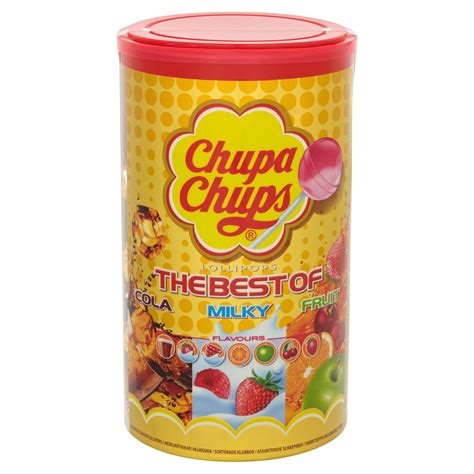Chupa Chups The Best Of Lollipops Assorted Flavours 1200g 100 Lolly
