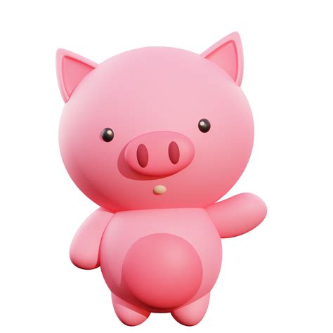 Cute Pig 3d Illustration 9269616 Png