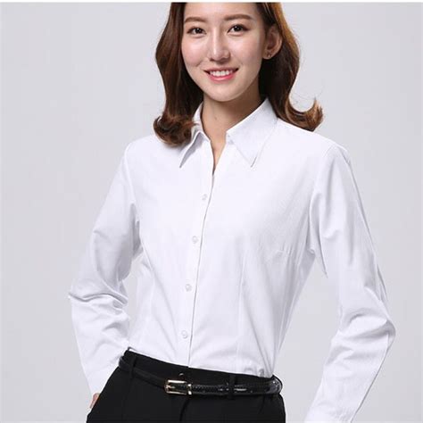 Dioufond Elegante Blusa Camisa Blanca Mujer Oficina Camisas De Mangas