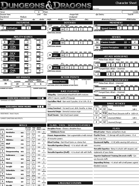 Dandd 5e Character Sheet Player Tools For Beginners All In One Photos