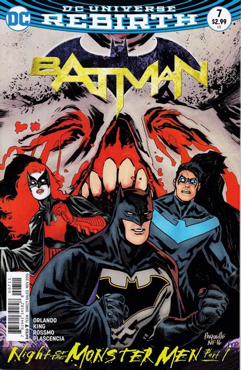 Batman 7 Rebirth Cover A Dc Comics Grade Nm Batman Comic Books