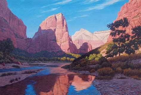 David Meikle Angels Landing 36x54 Inches Oil Southwest Art