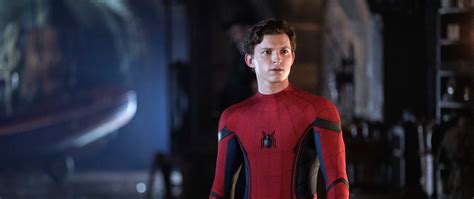 Added some cute hearts also makes an adorable wallpaper. 2560x1080 Tom Holland As Spiderman In Far From Home ...